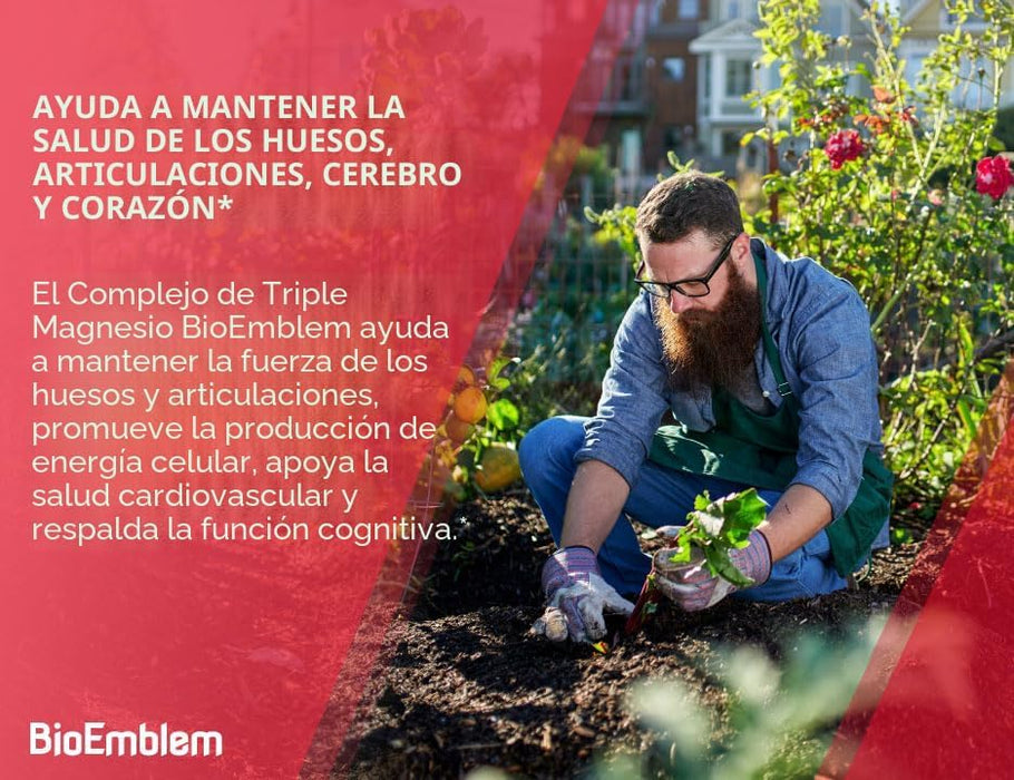 BioEmblem Complejo de glicinato de magnesio, 300 mg por porción, 90 Tabletas