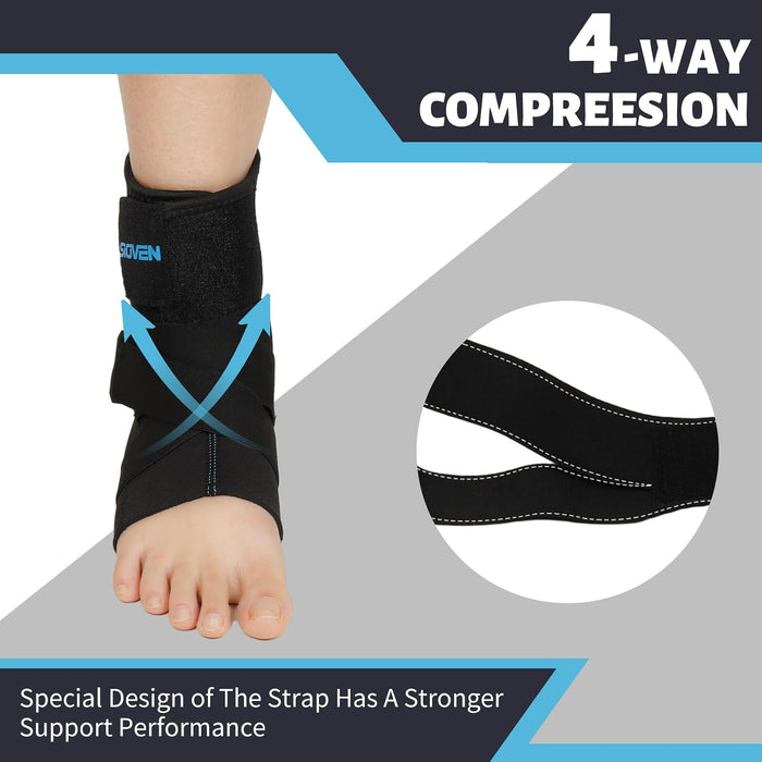 Tobillera unisex, envoltura de compresión ajustable, manga de soporte de tobillo