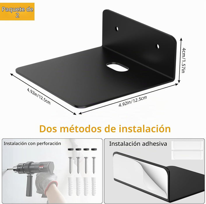 Wisfame Estantes Flotantes Pequeños para Pared, Repisas de Exhibición Juego de 2