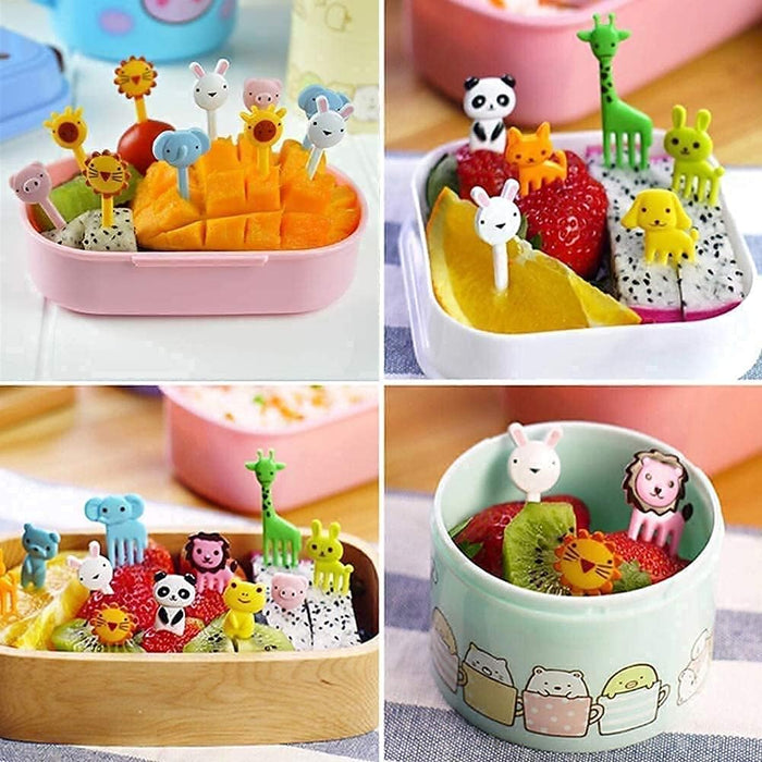 40pcs de púas de tenedor de frutas para niños, suministros de fiesta