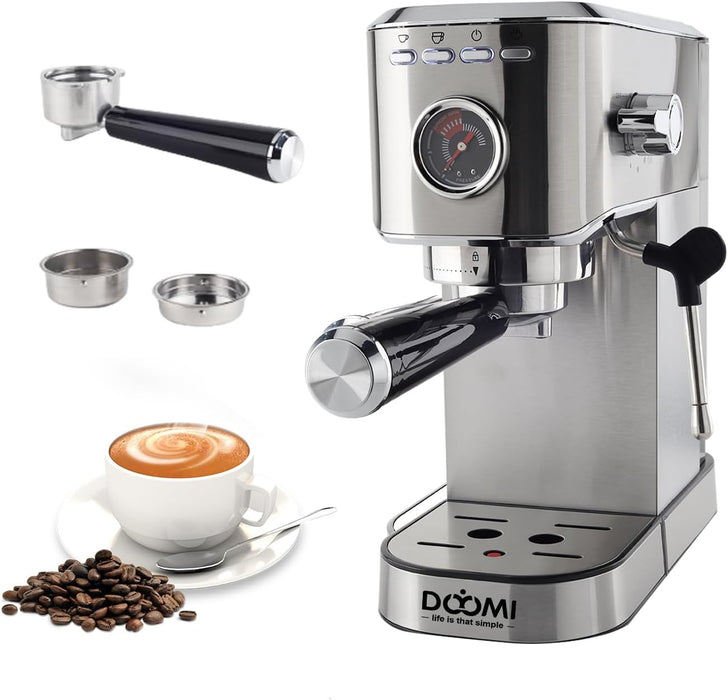 Máquina de café espresso profesional de 20 barras con espumador de leche y varita de vapor