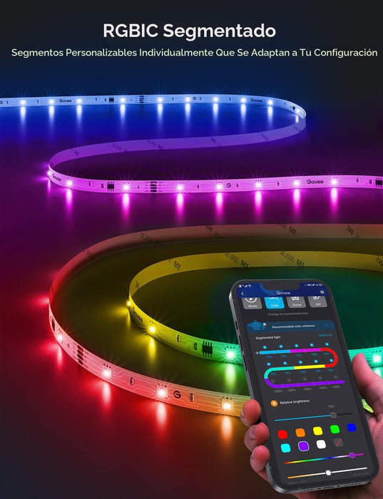 Govee Tira de luces LED RGBIC inteligentes para recámara de 5m/16.4ft