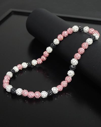 Collar de béisbol con cuentas, de hielo para hombre, inspirada en diamantes de imitación.
