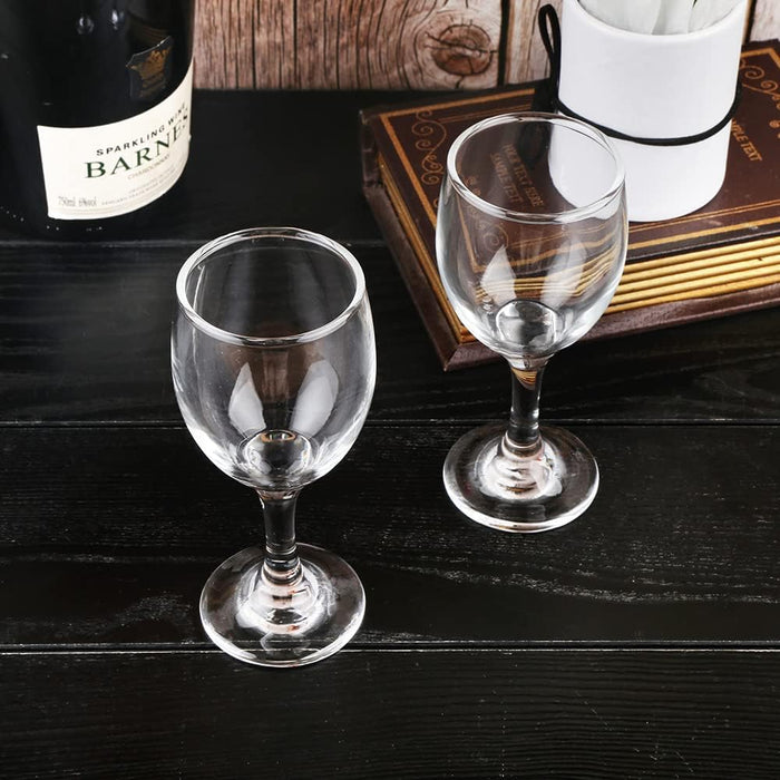 1 copa de vino tinto pequeña clásica, de vidrio blanco transparente