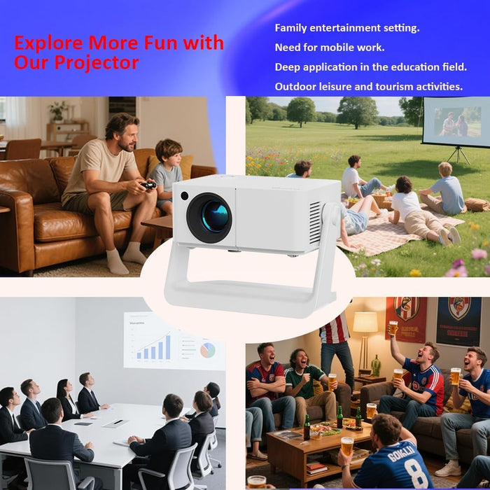 Proyector portátil de películas con soporte integrado 1080P 500 ANSI con WiFi