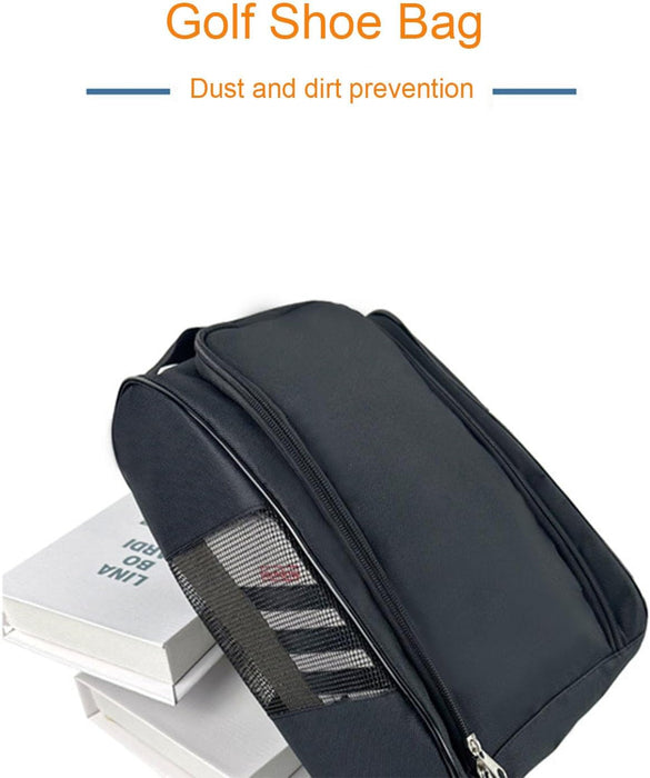 Bolsa de zapatos de golf unisex, con cremallera impermeable y transpirable para viajes
