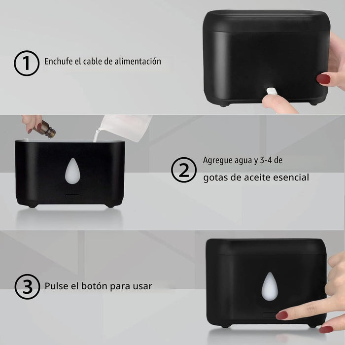 Difusor de llama para aceites esenciales, difusores ultrasónicos de aroma de 6.8 oz
