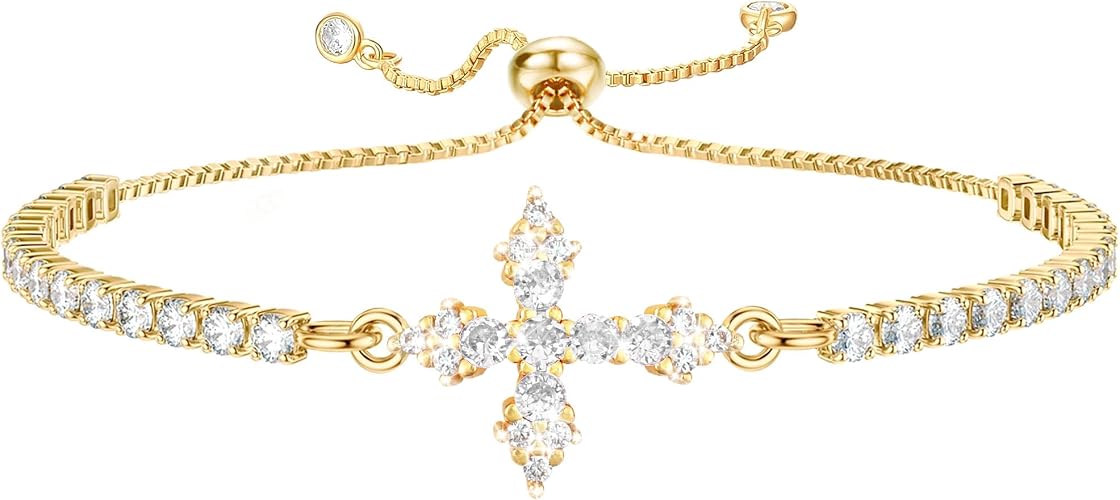 Pulsera VIBILIA con cruz para mujer moderna y ajustable