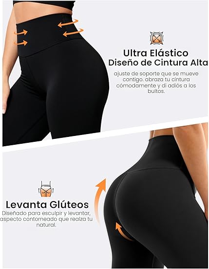 Leggings de cintura alta para mujer, pantalones de control de abdomen