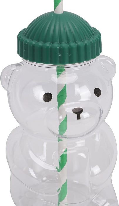 Vaso Transparente Reutilizable de PET con Pajita y Tapa, para café Helado, Leche, té, Jugo