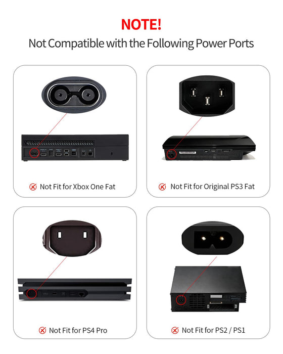 Superer Cable de alimentación de CA de 8 pies de repuesto universales
