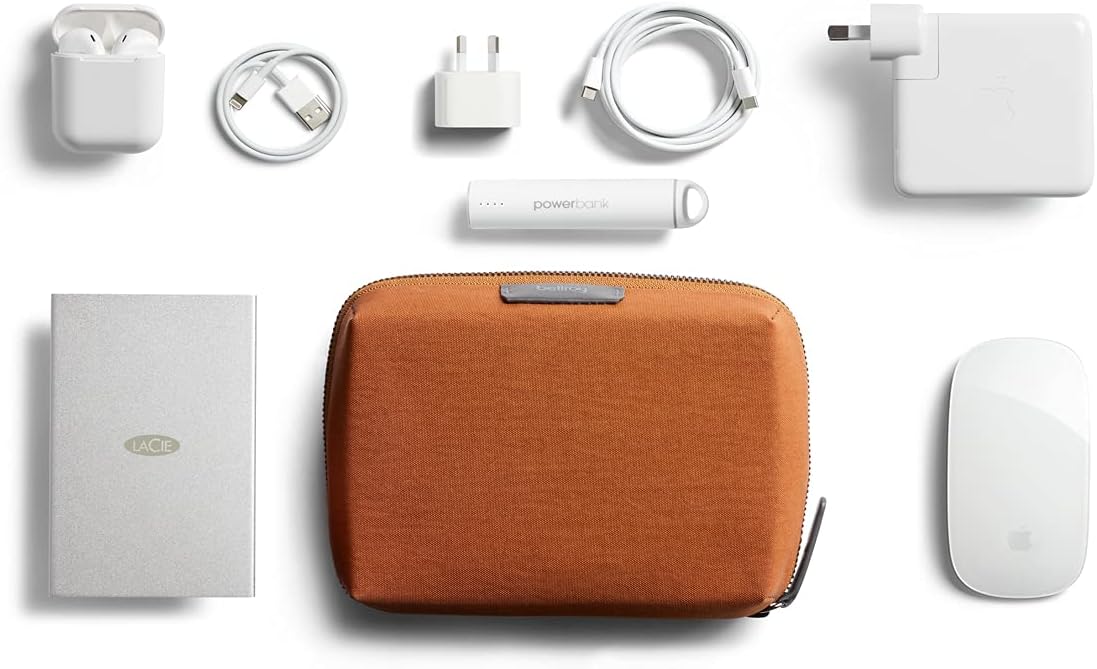 Bellroy Tech Kit Compact (organizador de accesorios de tecnología, bolsa con cremallera) - Bronce