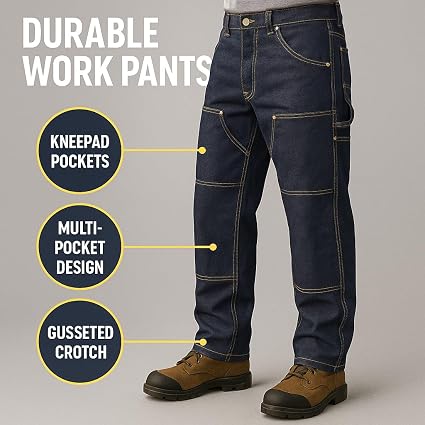 Pantalón vaquero de trabajo Tough Duck de doble frente