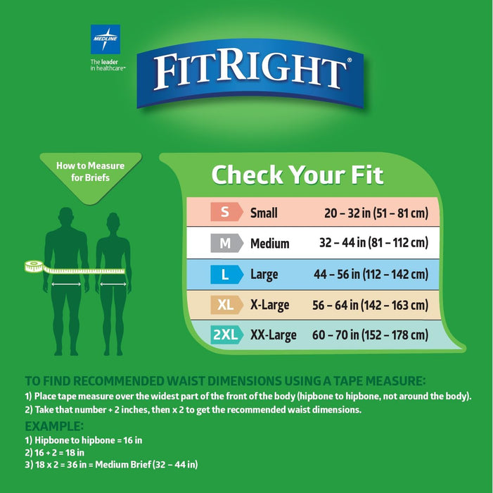 FitRight 20 piezas de Pañales Extra para la incontinencia