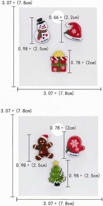 Juego de 9 broches de Navidad, bonitos pines de Navidad, alfileres de elementos de Navidad