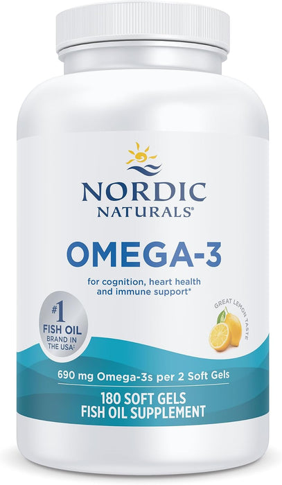 Nordic Naturals, Ultimate Omega, De Limón, 180 cápsulas blandas (640 mg por cápsula blanda)