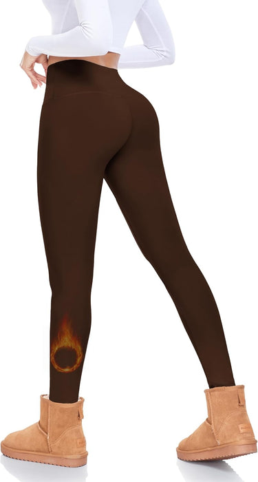 FULLSOFT - Leggings con forro polar para mujer de cintura alta, control de abdomen