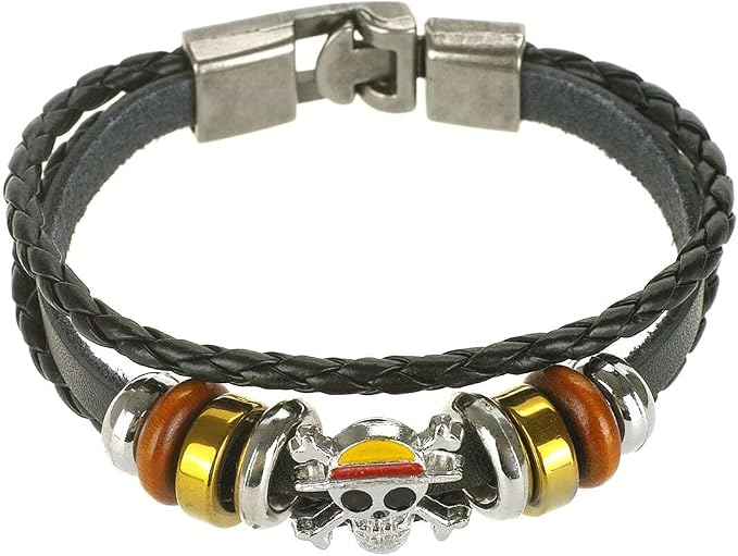 Pulsera envolvente de una pieza con banda de sombrero de paja
