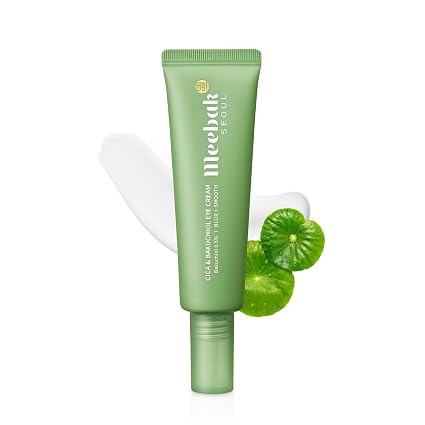 Meebak Crema para el contorno de ojos con bakuchiol, cafeína y centella asiática