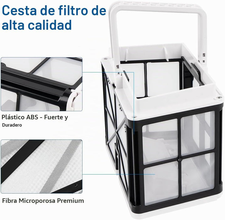 Ulticor Cesta de filtro ultrafina compatible con Dolphin S50, S100, Active 10 y 15, Echo, T15, T25 Robotic Pool Cleaners, Número de pieza: 9991459-R1