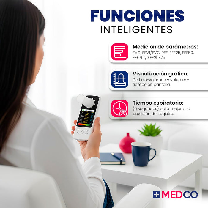 CONTEC SP80B Espirómetro Bluetooth portátil para espirometría de función pulmonar