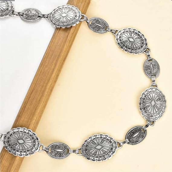 Cinturón de cadena de cintura para vestidos de metal para mujer