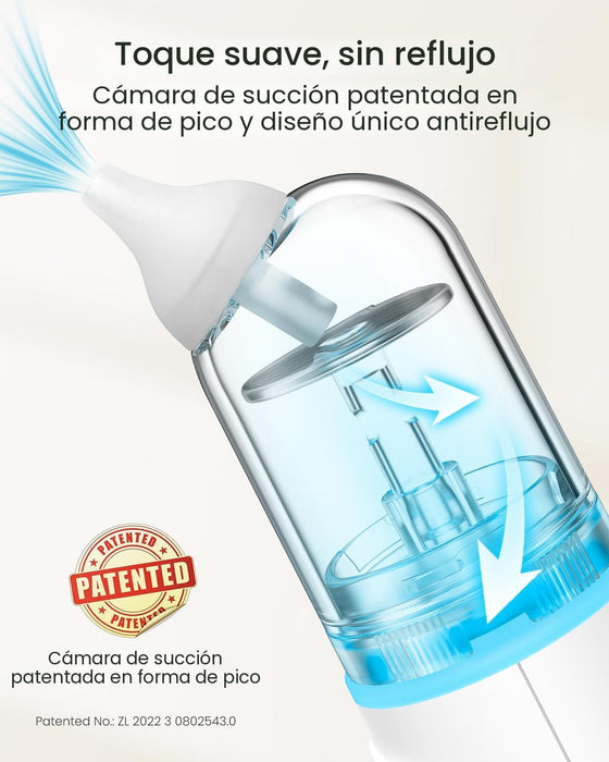 GROWNSY Aspirador Nasal para Bebé, 5 Niveles de Succión Mejorados