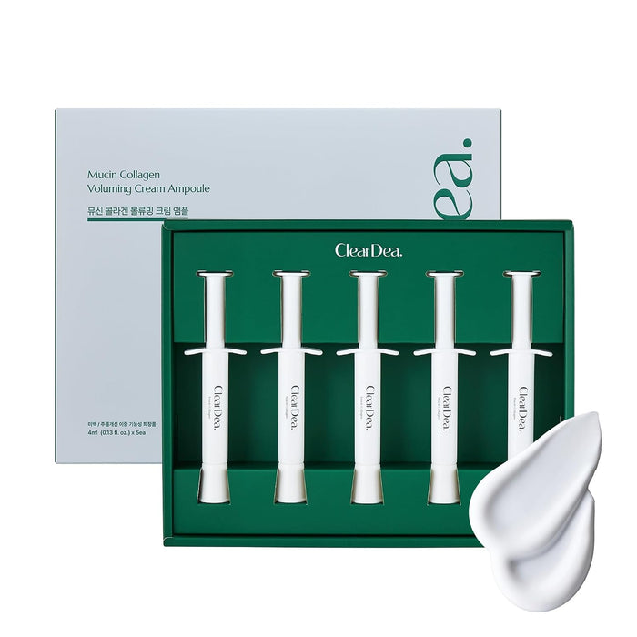 ClearDea Mucina de Colágeno Ampolleta Hidratante Crema Facial (Doble Colágeno + Cuidado de Mucina)