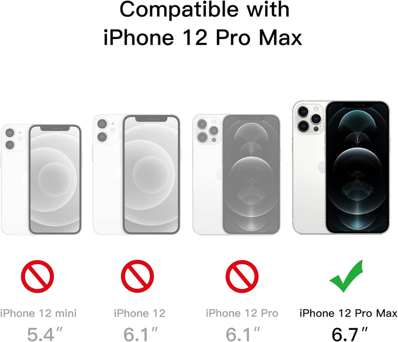 Funda magnética para iPhone 12 Pro Max, compatible con carga inalámbrica