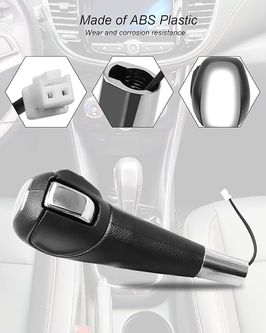 Pomo de palanca de cambios de transmisión automática ULZOZN compatible con Chevrolet Trax 2013-2017 y Sonic 2012-2017