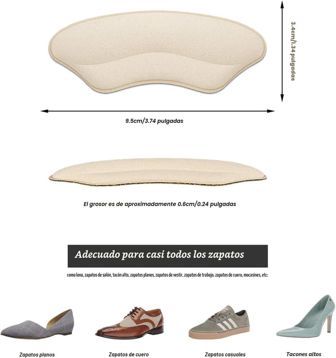 Almohadillas de talón para zapatos holgados, de agarre para talones relleno para mejorar el ajuste