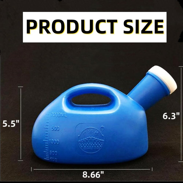 Orinal portátil para hombre de 2000 ml, recolector de orina para hospital