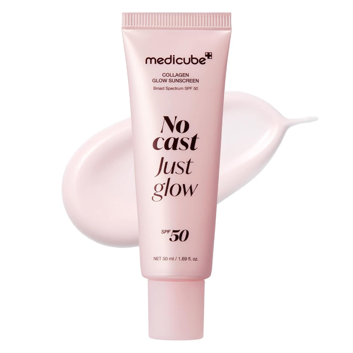 medicube No Cast Just Glow - Protector Solar de Colágeno de Amplio Espectro SPF 50