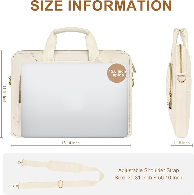 Bolso bandolera para portátil MOSISO, para ordenadores con bolsillo frontal cuadrado acolchado