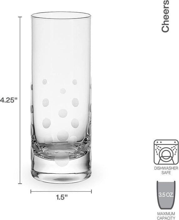 Mikasa Cheers - Juego de 6 vasos de chupito, 3.5 onzas