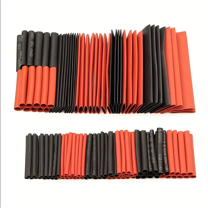 Juego de Tubos Termorretráctiles de Poliolefina 150 piezas, Surtido de Fundas Térmicas para Cables 2:1