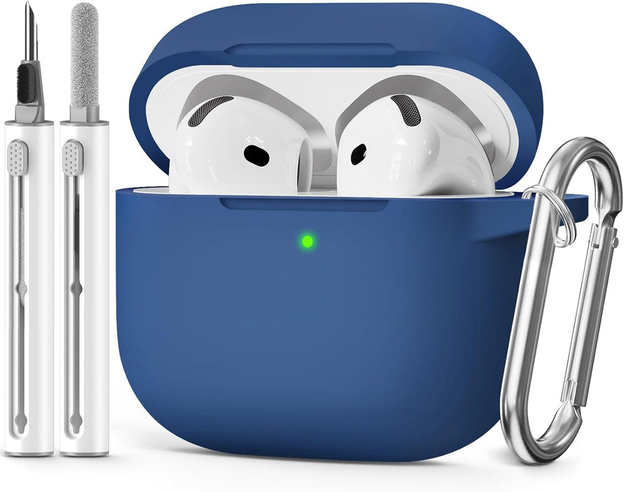 Funda para AirPods 4 2024 viene con kit de limpieza, azul