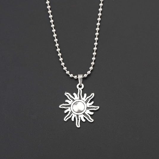 CHOORO Juego de 2 collares de sol y luna para parejas