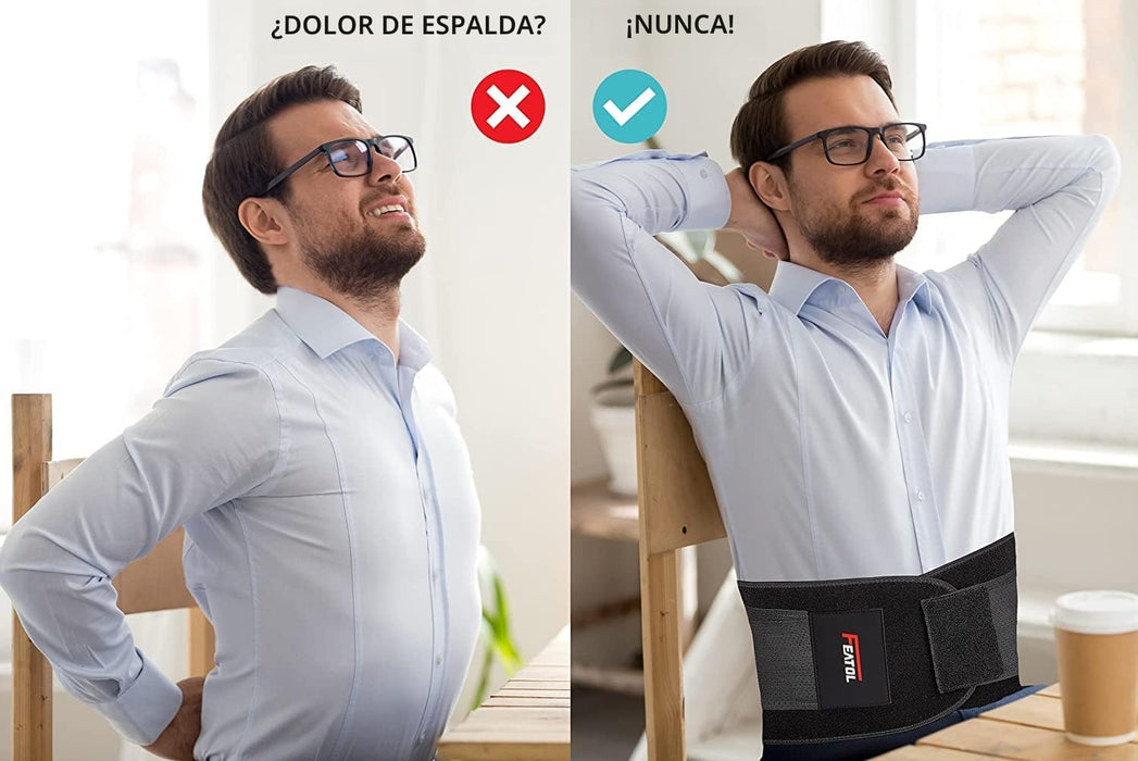 FEATOL Cinturón de apoyo lumbar, soporte para alivio del dolor de espalda, ciática, escoliosis