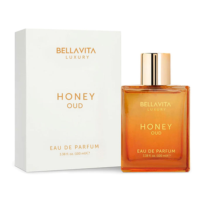 BellaVita Luxury Honey Oud Eau de Parfum (3.4 onzas líquidas) Pachulí, vainilla, bergamota, floral y picante