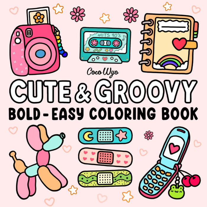 Libro para colorear para adultos y niños, atrevido y fácil, diseños simples y grandes