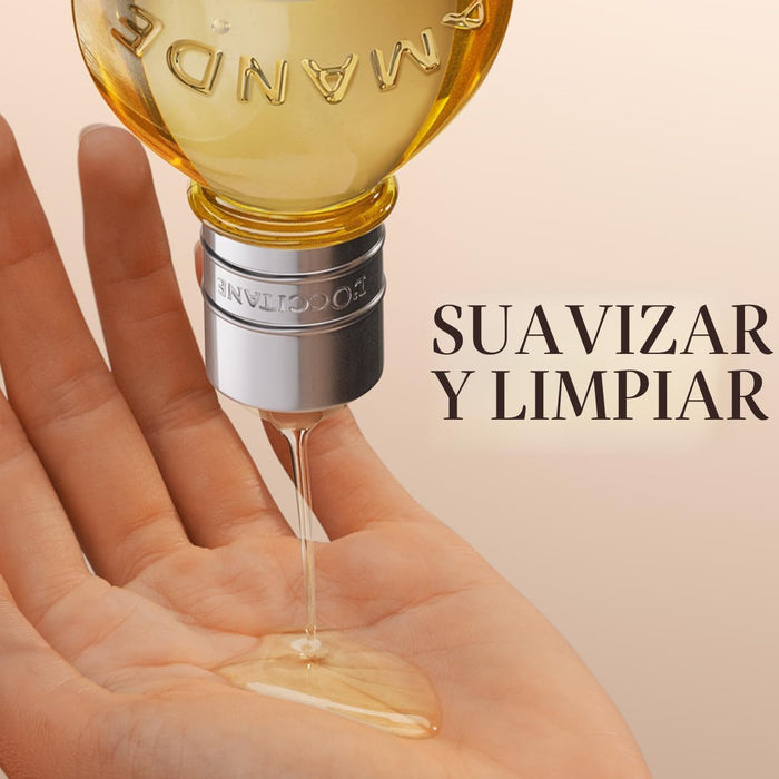 L'OCCITANE Aceite de ducha de almendra limpiador y suavizante, base para afeitar