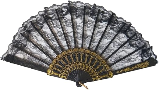Abanico de mano plegable de tela