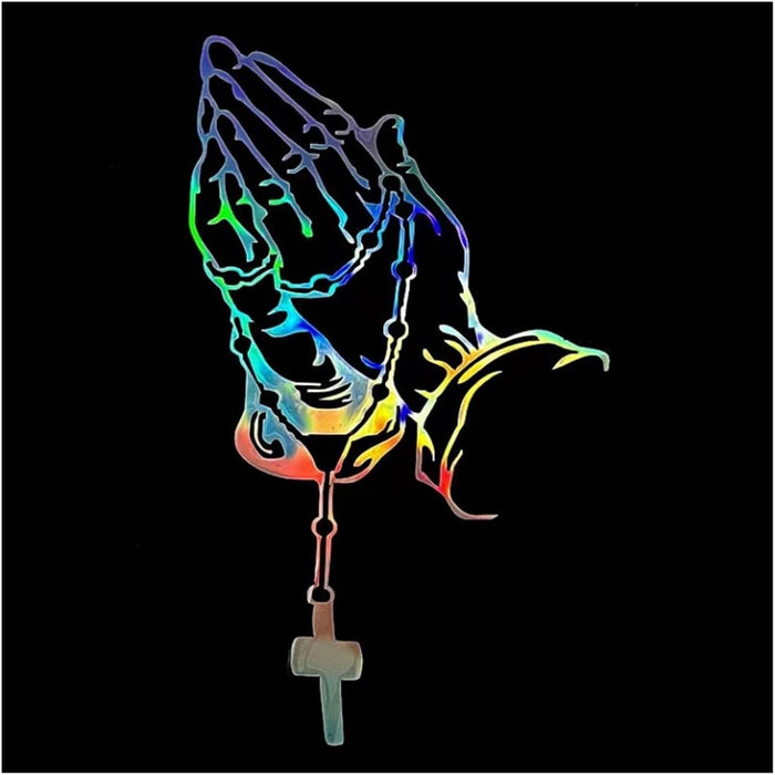 SHEIN Etiqueta engomada del Gesto de oración del Coche