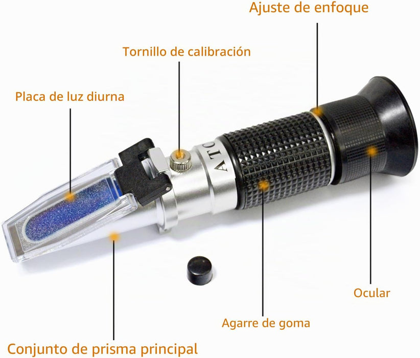 Aqueous Lab Refractómetro para miel, refractómetro rango de escala 58-90%
