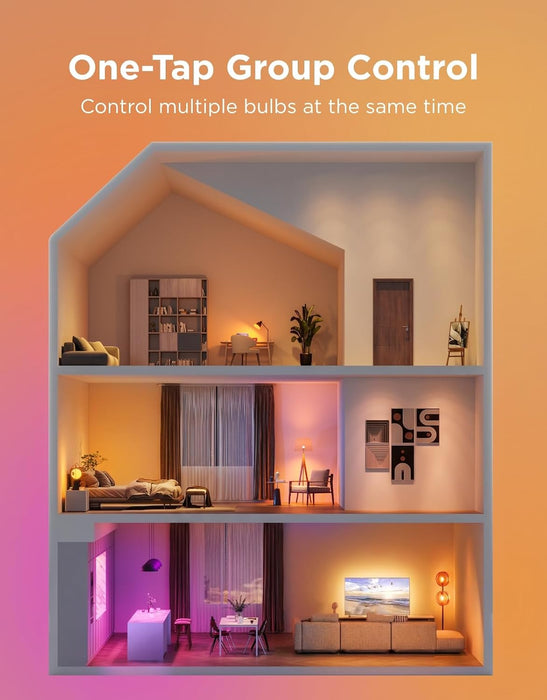 Govee 2 bombillas LED RGBWW inteligentes que cambian de color, 30 escenas dinámicas