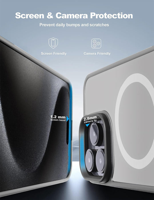 Tigowos Funda compatible con iPhone 15 Pro Max Compatible con MagSafe