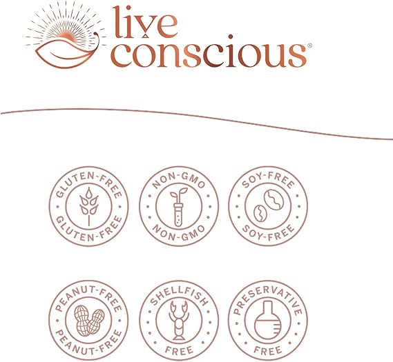 Live Conscious Suplemento de Ashwagandha KSM-66 con L-Teanina y AlphaWave - Alivio diario del estrés