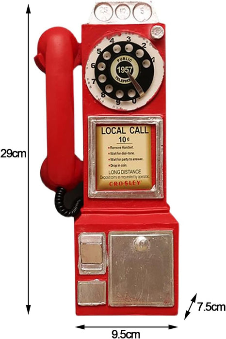 Modelo de teléfono vintage de resina para oficina, bar, café