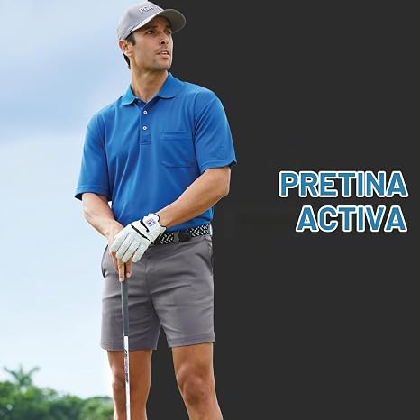 PGA Tour Pantalón corto de golf elástico de alto rendimiento con frente plano para hombre.